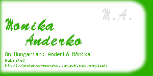 monika anderko business card